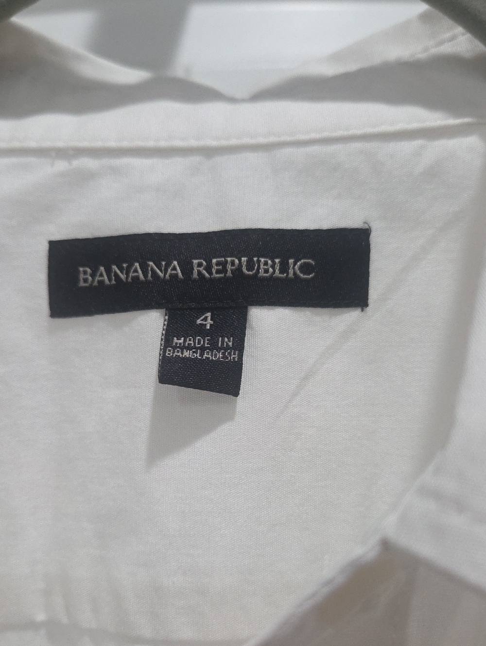 Banana Republic White Cotton Poplin Belted Shirt Dress,  Size 4 - Picture 5 of 8